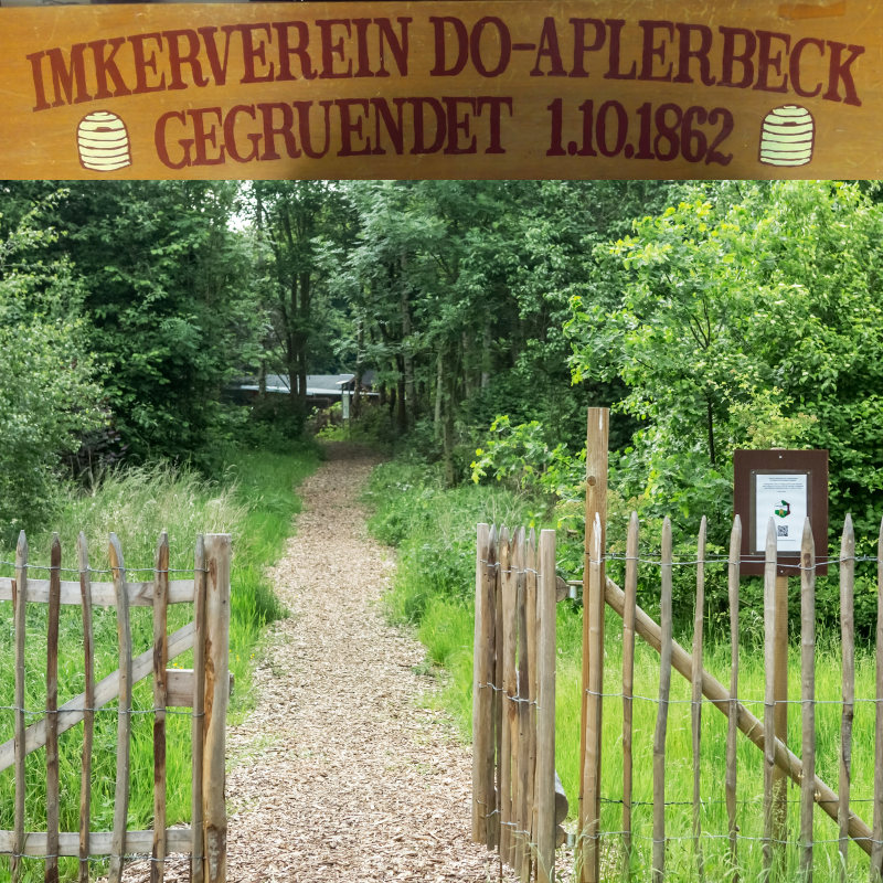 Bienenfreunde gesucht Bild Eingang Bienengarten - Bienenfreunde gesucht